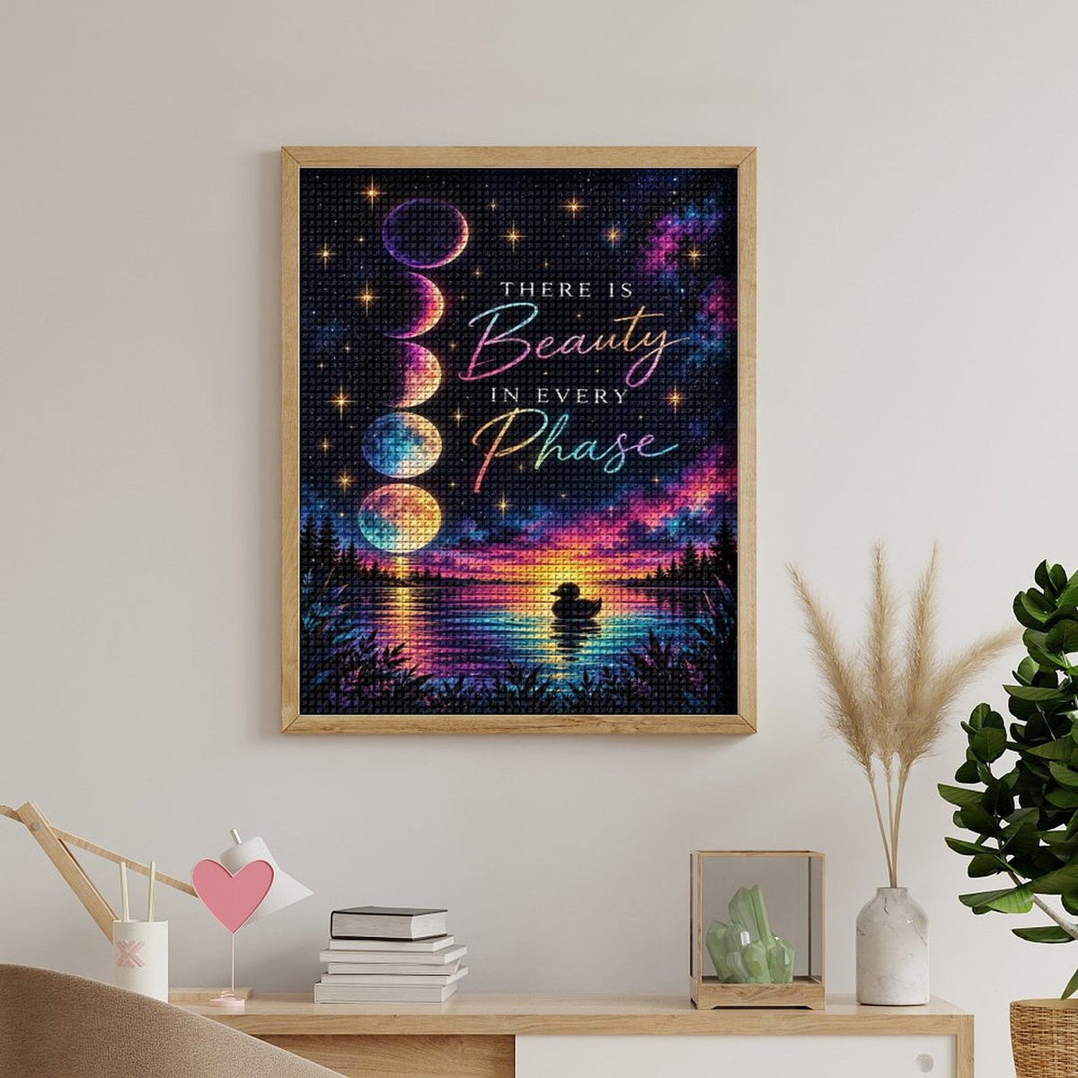 There Is Beauty In Every Phase Diamond Painting Kit